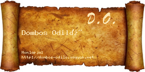Dombos Odiló névjegykártya